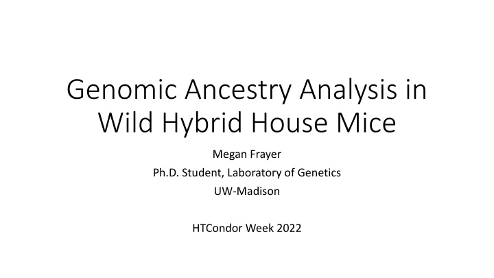 genomic ancestry analysis in wild hybrid house n.w