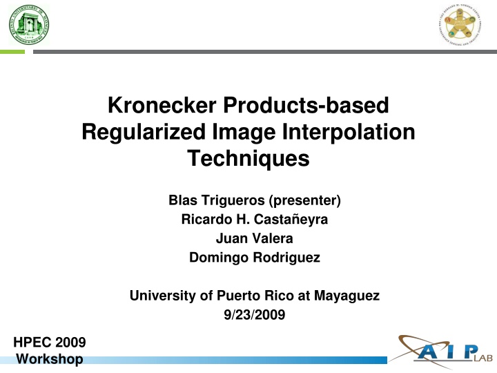 kronecker products based regularized image n.w