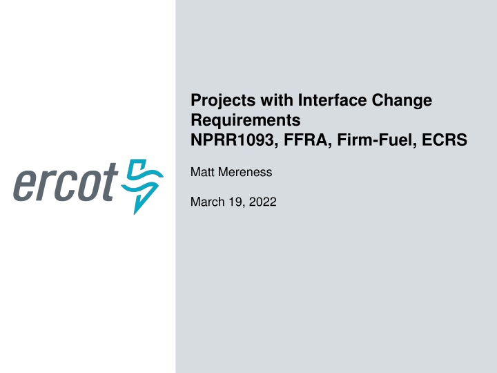 projects with interface change requirements n.w