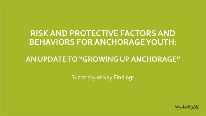risk and protective factors and behaviors n.w