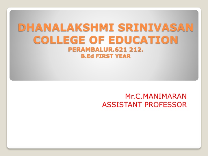 dhanalakshmi srinivasan college of education n.w