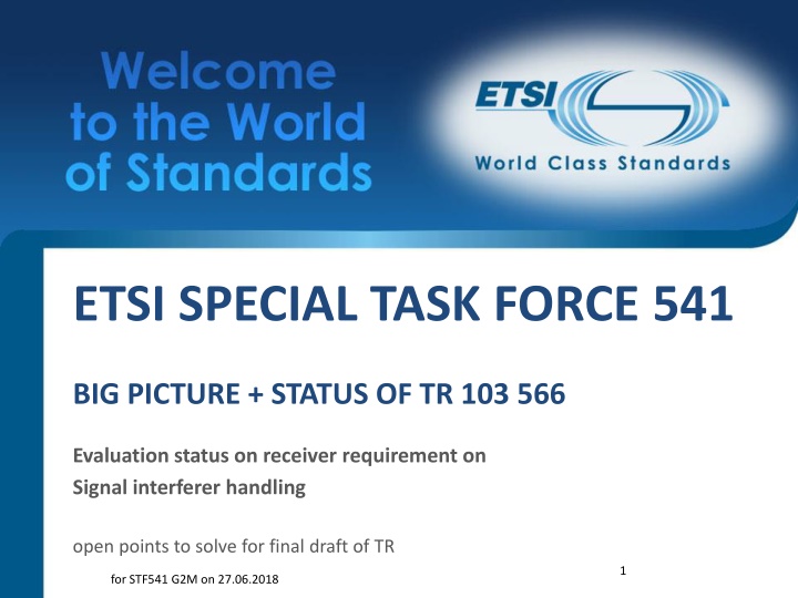 etsi special task force 541 n.w