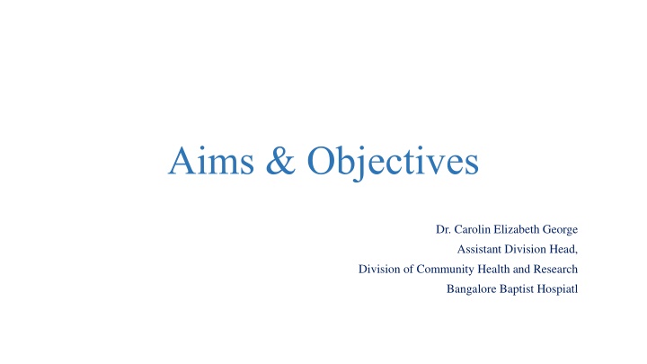 aims objectives n.w
