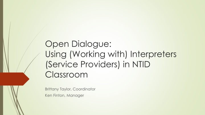 open dialogue using working with interpreters n.w