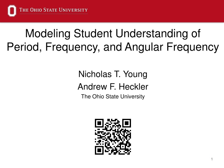 modeling student understanding of period n.w