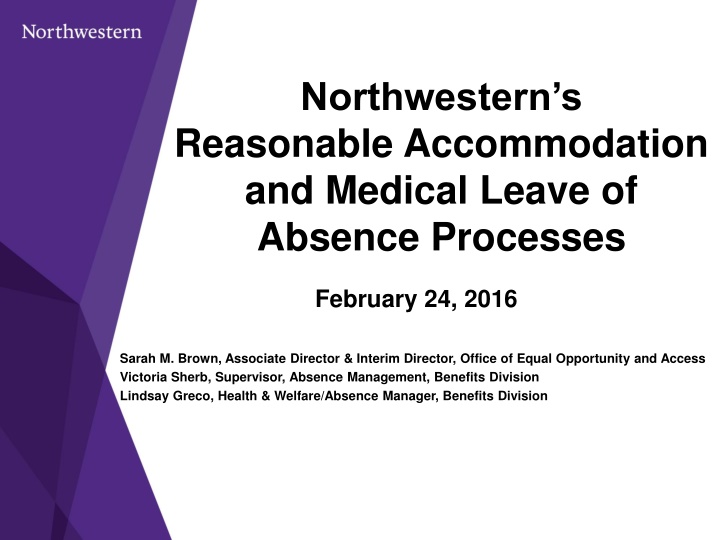 northwestern s reasonable accommodation n.w