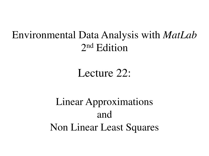 environmental data analysis with matlab n.w