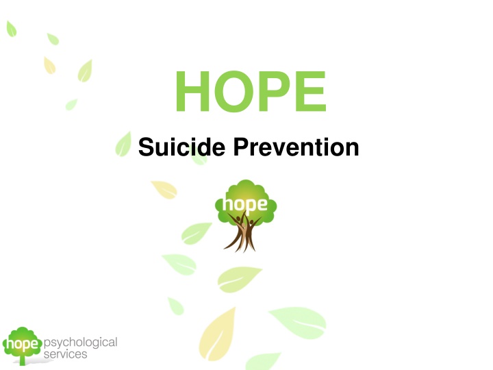 hope suicide prevention n.w