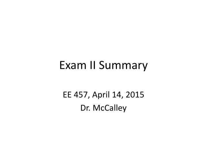 exam ii summary n.w