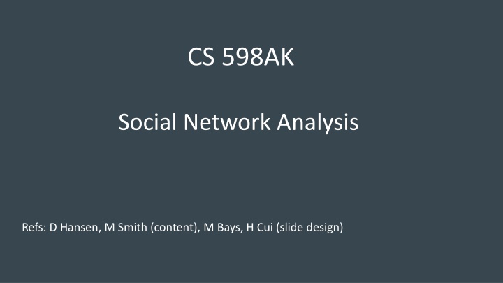 cs 598ak n.w