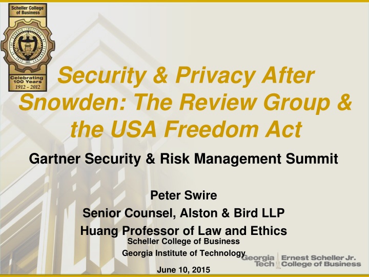 security privacy after snowden the review group n.w