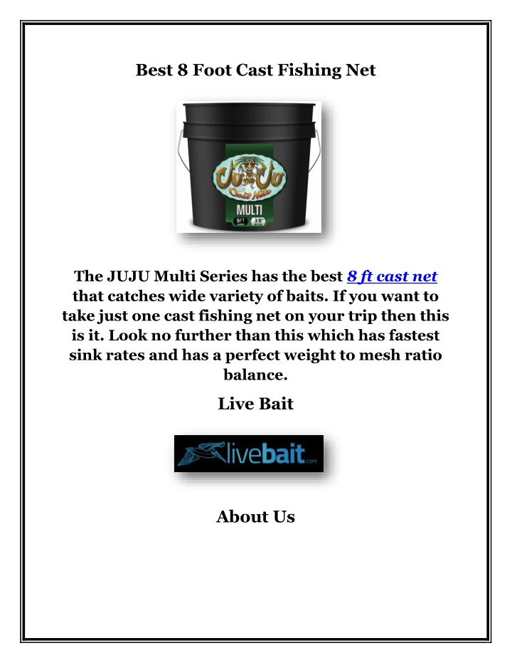 best 8 foot cast fishing net n.w