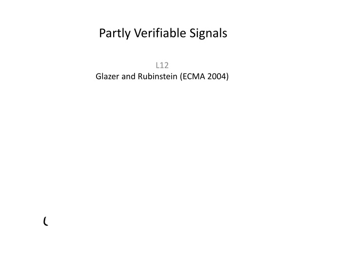 partly verifiable signals n.w