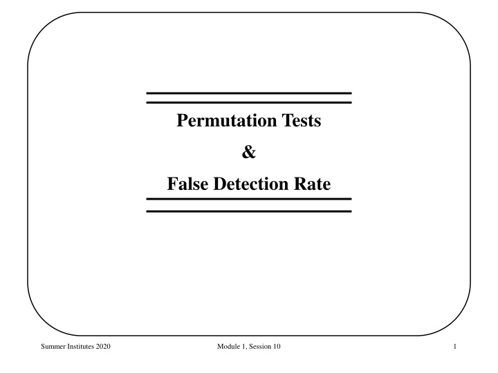 permutation tests n.w