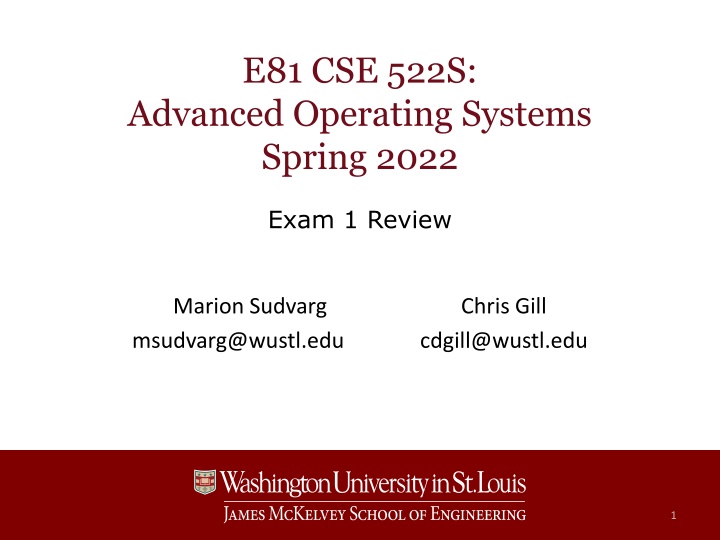 e81 cse 522s advanced operating systems spring n.w