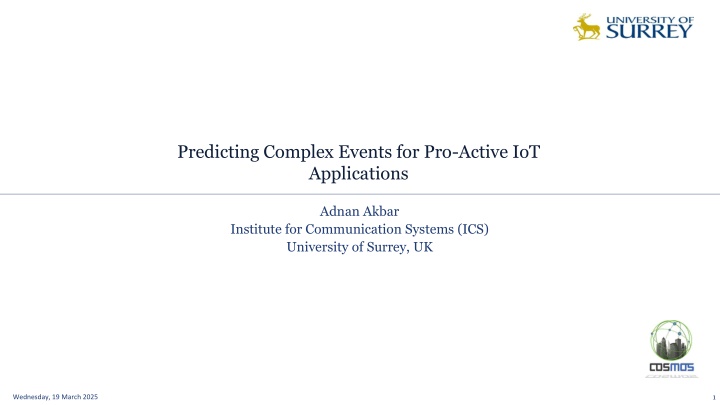 predicting complex events for pro active n.w