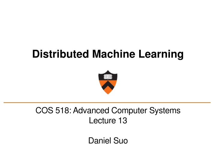 distributed machine learning n.w