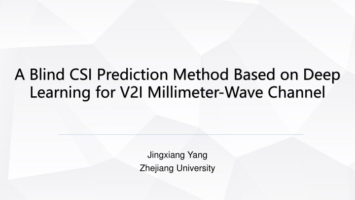a blind csi prediction method based on deep n.w