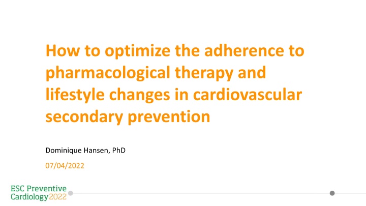 how to optimize the adherence to pharmacological n.w