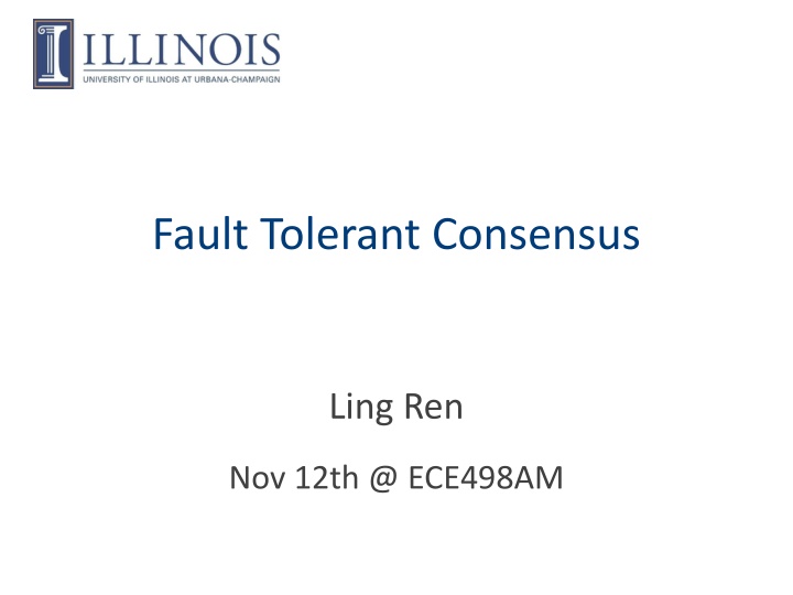 fault tolerant consensus n.w