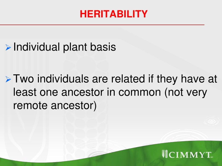 heritability n.w