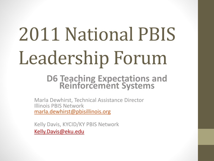 2011 national pbis leadership forum n.w