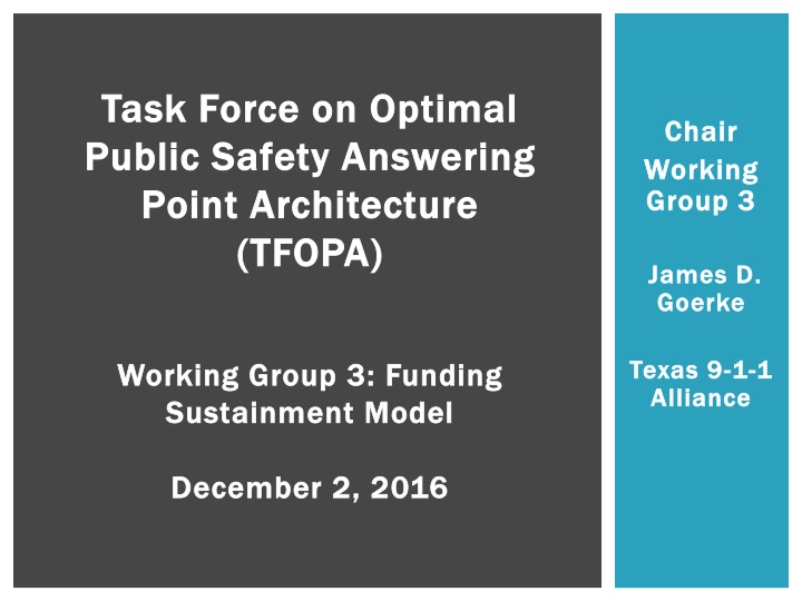 task force on optimal task force on optimal n.w