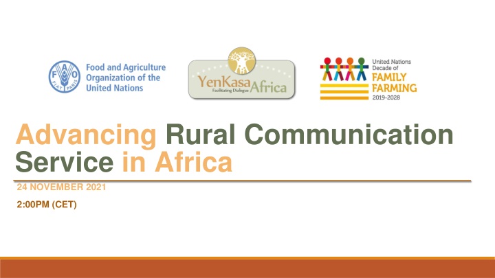 advancing rural communication service in africa n.w