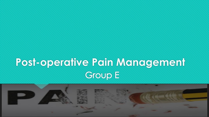 post operative pain management group e n.w