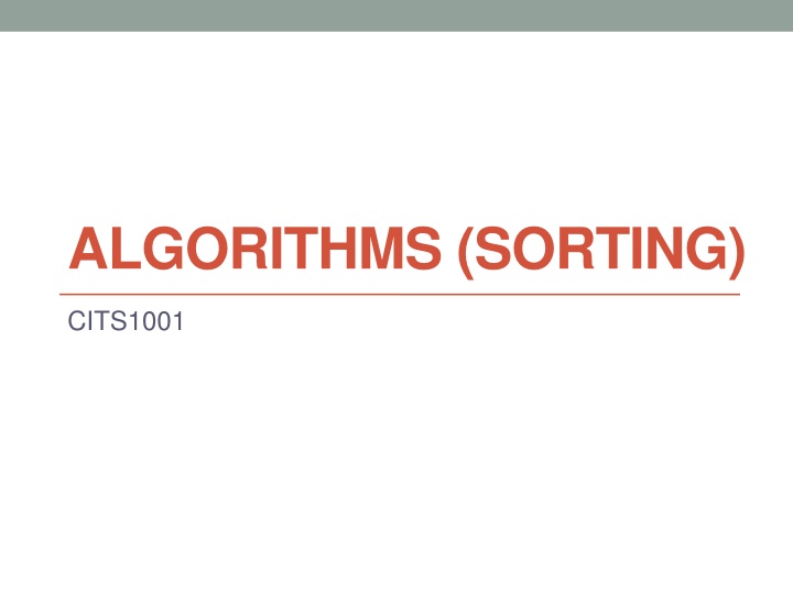 algorithms sorting n.w