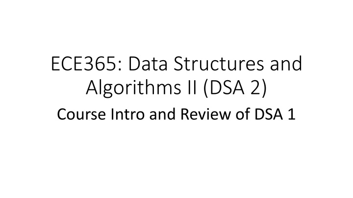 ece365 data structures and algorithms n.w