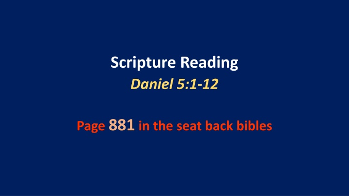 scripture reading daniel 5 1 12 n.w