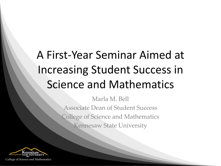 a first year seminar aimed at increasing student n.w