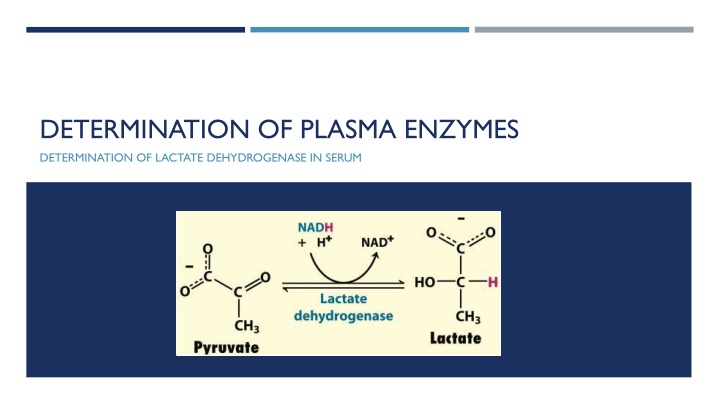 determination of plasma enzymes n.w