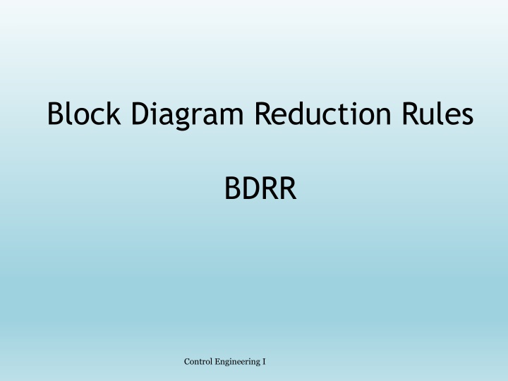 block diagram reduction rules n.w