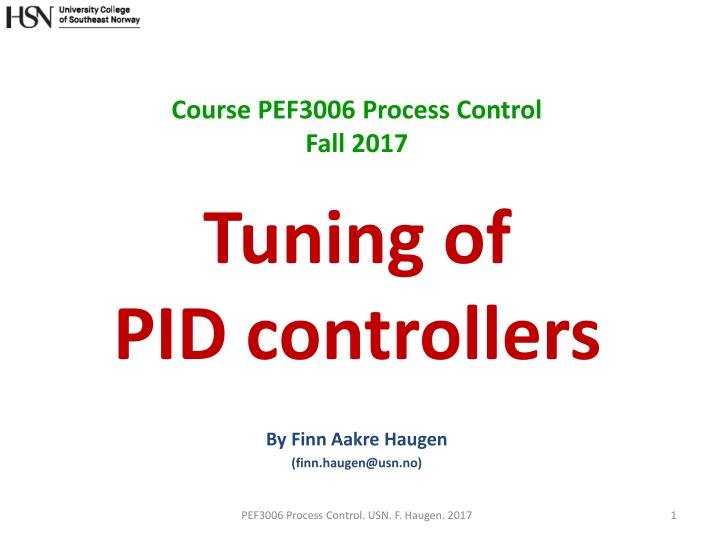 course pef3006 process control fall 2017 n.w