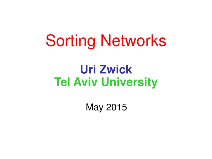 sorting networks n.w