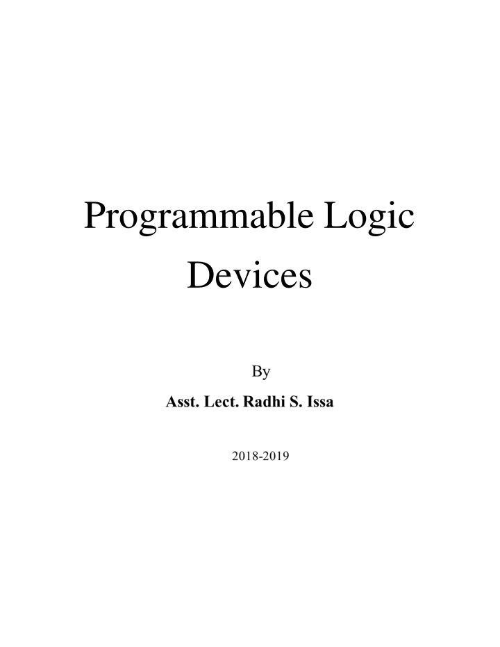 programmable logic devices n.w