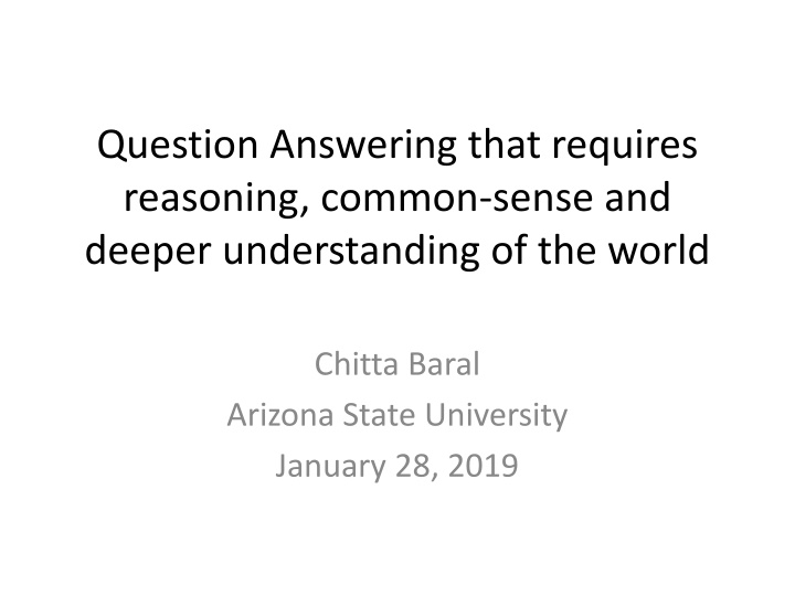 question answering that requires reasoning common n.w