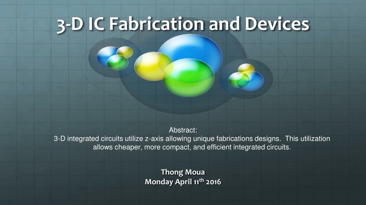 3 d ic fabrication and devices n.w
