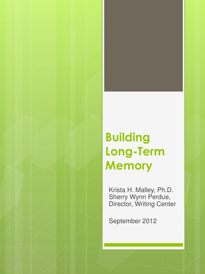 building long term memory n.w