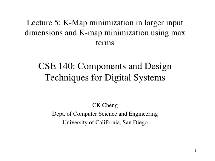 lecture 5 k map minimization in larger input n.w