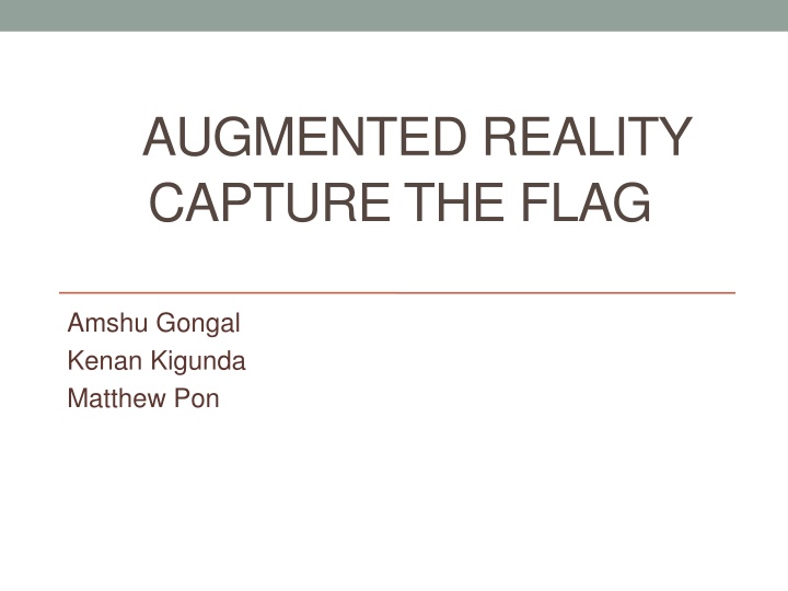 augmented reality capture the flag n.w