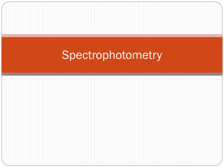 spectrophotometry n.w
