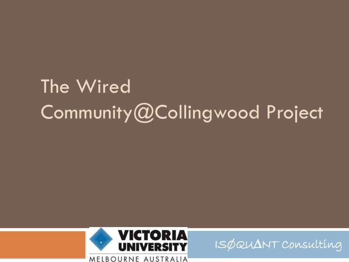 the wired community@collingwood project n.w