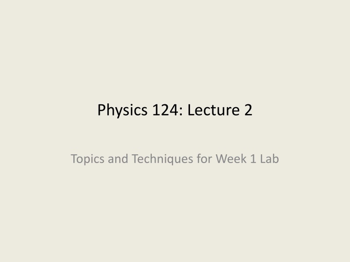 physics 124 lecture 2 n.w