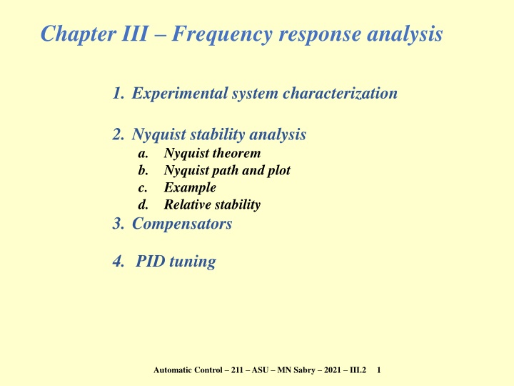 chapter iii frequency response analysis n.w