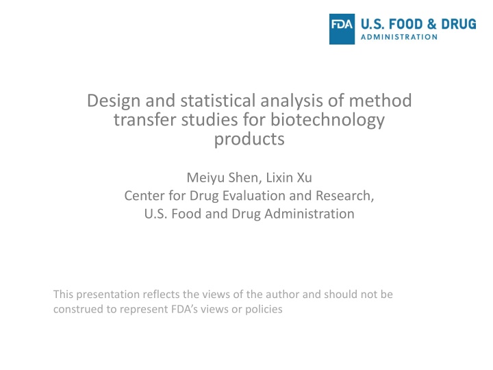 design and statistical analysis of method n.w