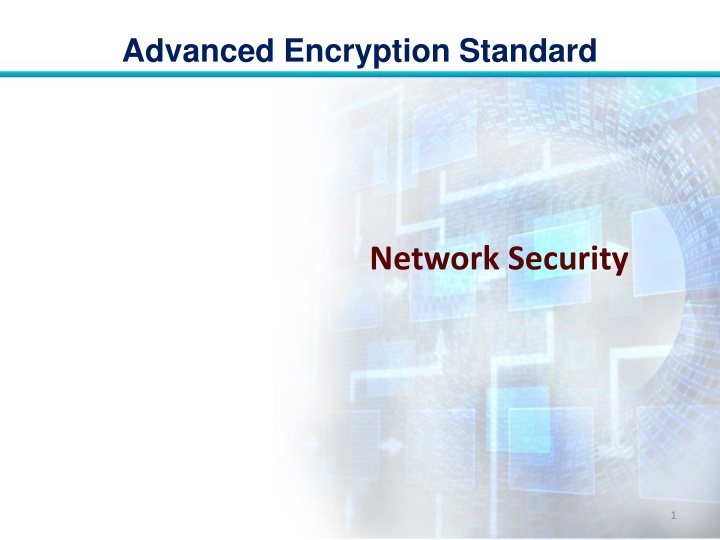 advanced encryption standard n.w