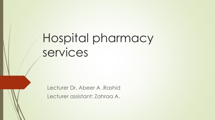 hospital pharmacy services n.w